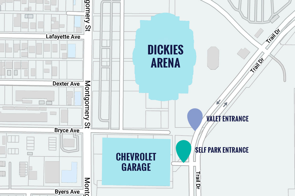 Dickies Arena Map